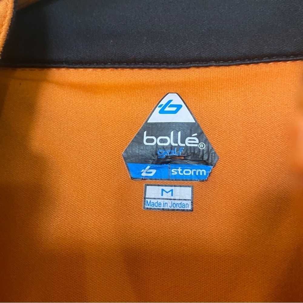 Bolle Golf Storm Men's quarter zip pull over‎ medium orange black midweight - Picture 3 of 3